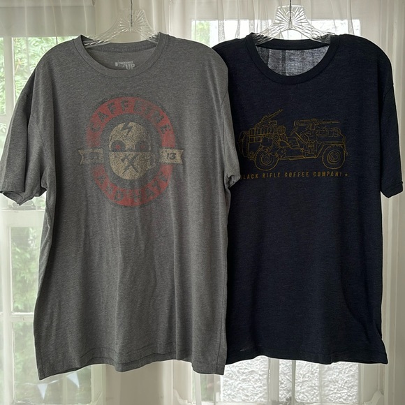 Lot of 2 Vintage Coffee Caffeine and Hate Tshirts BRCC XL Extra Large - Picture 1 of 7